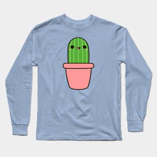 Cute cactus in pink pot Long Sleeve T-Shirt